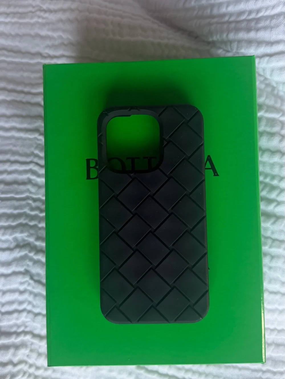 Bottega Veneta Black iPhone 16 Pro Case | Silicone Phone Case